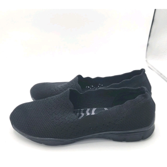 Skechers Seager Stat Black Slip On Shoes Classic Fit Womens Size 9 - Picture 4 of 9
